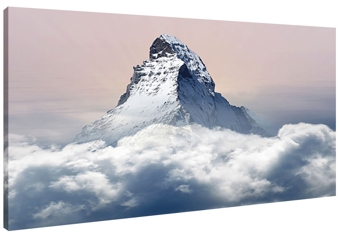 Akustikbild mit einem Fotoaufdruck des Berges Matterhorn