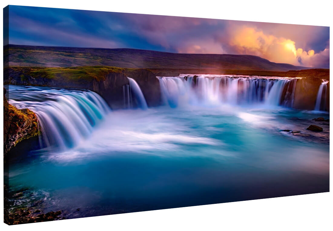 Akustikbild mit Wasserfall Fotoaufdruck